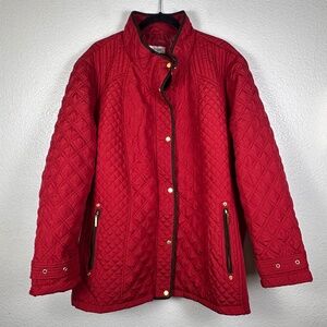 Avenue Quilted Red Women's Jacket. Sz 4X.